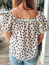 Bow Polka Dot Top | Cream