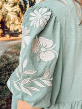 Giving Embroidered Top | Green