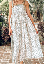 Toile Print Maxi Dress | Green Palm
