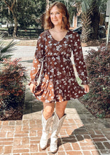 Quinn Floral Button Dress | Chocolate