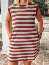 Striped Mini Cap Sleeve Dress | Spice