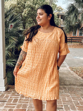 Mira Textured Dress | Apricot