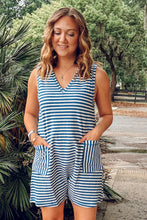 Beach Day Striped Romper | Navy