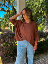 Classic Oversize Dolman Top | Chestnut
