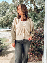 Colorblock Knit Cardigan | Sage