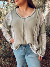 Boho Cotton Lace Top | Sage