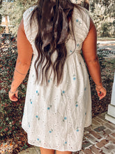 Seersucker Eyelet Mini Dress | White