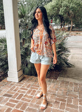 Boho Printed Floral Top | Ivory