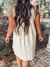 Floral Lace Trim Dress | Yellow