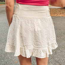 Textured Mini Skirt | Cream
