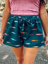 Colorful Fish Shorts | Dark Teal
