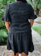 Mia Mineral Wash Dress | Black