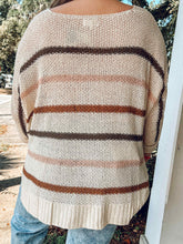 Chilly Striped Knit Sweater | Ivory
