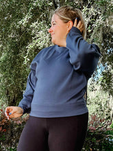 Crew Neck Scuba Sweatshirt | Navy