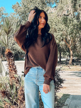 Textured Exposed Seam Knit | Chocolate