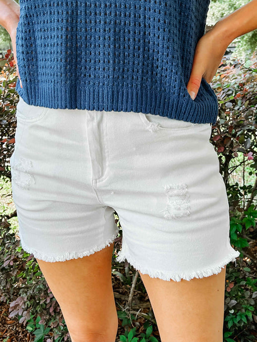 Perfect White Denim Short