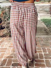 Gingham Bow Tie Cargo Pant | Brown