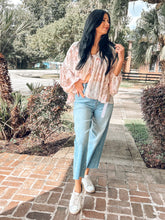 Floral Chiffon Peplum Top | Blush