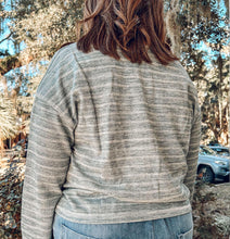 Chill Striped Knit Top | Dusty Teal