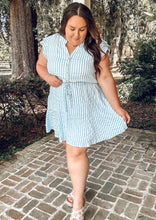 Sail Curvy Striped Dress | Blue