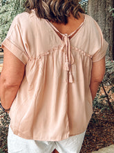 Pintuck Babydoll Top | Blush
