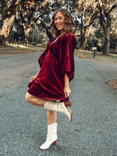 Dear Santa Dress | Burgundy