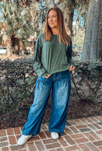 Tie Barrel Leg Denim Pants | Dark Denim
