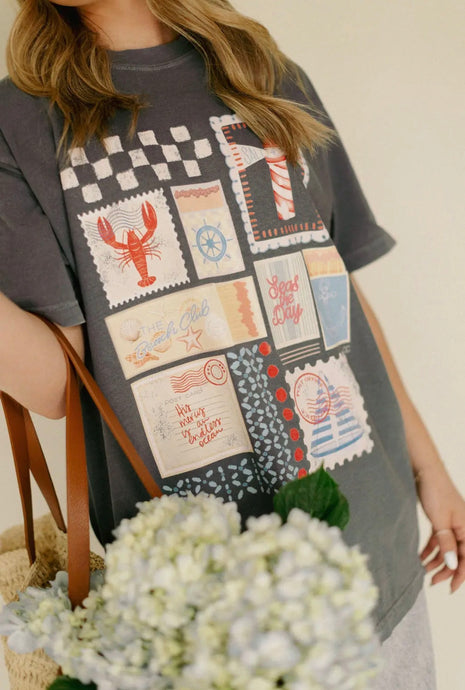 Seas The Day Matchbox Tee | Navy