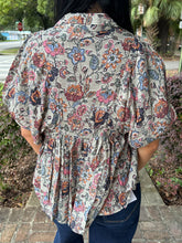 Vintage Floral Smocked Top | Sage