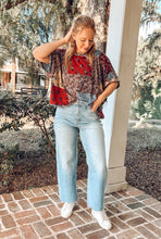 Patch Flower Oversized Knit | Rust