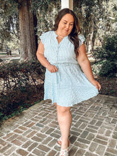 Sail Curvy Striped Dress | Blue