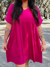 Breezy Airflow Babydoll Dress | Magenta