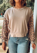 Terry Leopard Dolman Top | Taupe