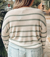 South Winter Striped Sweater | Sage