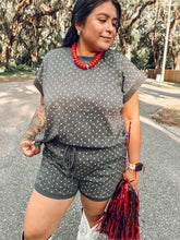 Polka Dot Shorts Set | Washed Black