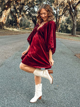 Dear Santa Dress | Burgundy