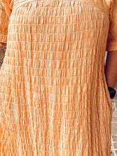 Mira Textured Dress | Apricot