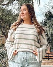 South Winter Striped Sweater | Sage