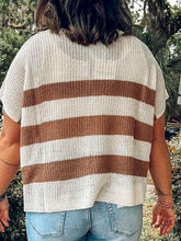 Striped Dolman Boxy Top | Mocha