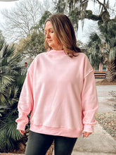 Mock Reversed Neck Sweatshirt | Baby Pink