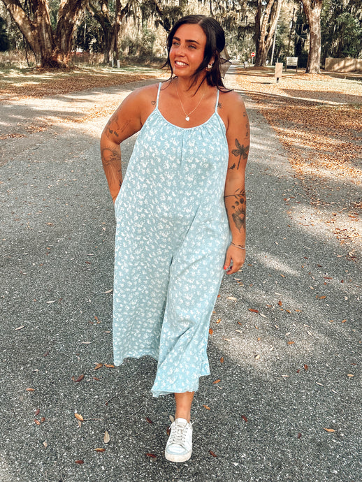 Floral Printed Jumpsuit | Chambray