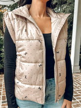 Bow + Dot Puff Vest | Khaki