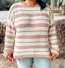 Textured Stripe Sweater | Poppy Peach