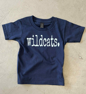 Wildcat Unisex Kids Tee | Navy