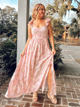Audrey Corset Floral Maxi | Pink