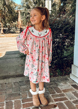 Winter Christmas Smock Dress | Pink