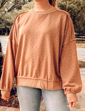 Floral Crew Neck Sweatshirt | Mocha