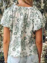 Floral Romance Ribbon Top | Green