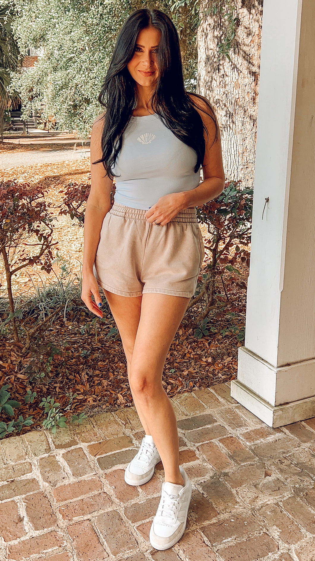 Washed Dolphin Shorts | Mocha