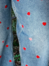 My Heart Embroidered Denim